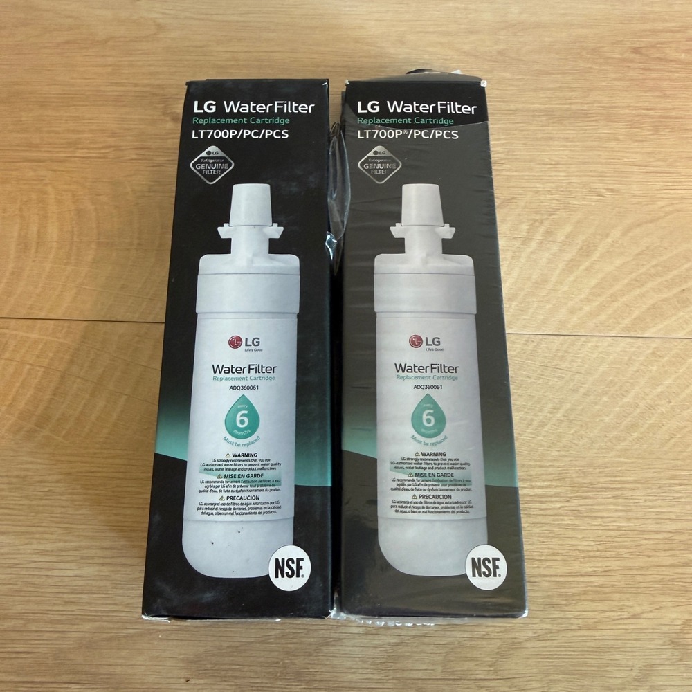 2 Pack LG LT700P Refrigerator Water Filter Replacement Cartridge‎ ADQ360061 New